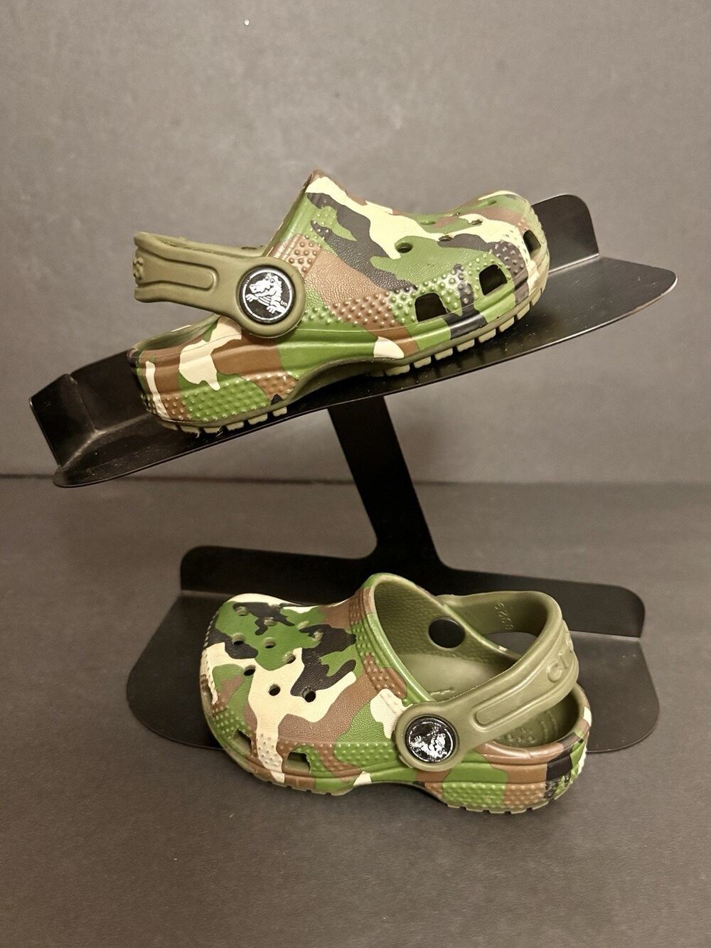 Crocs Classic Clog Toddler C5 Camo Khaki Green Hunting Shoes